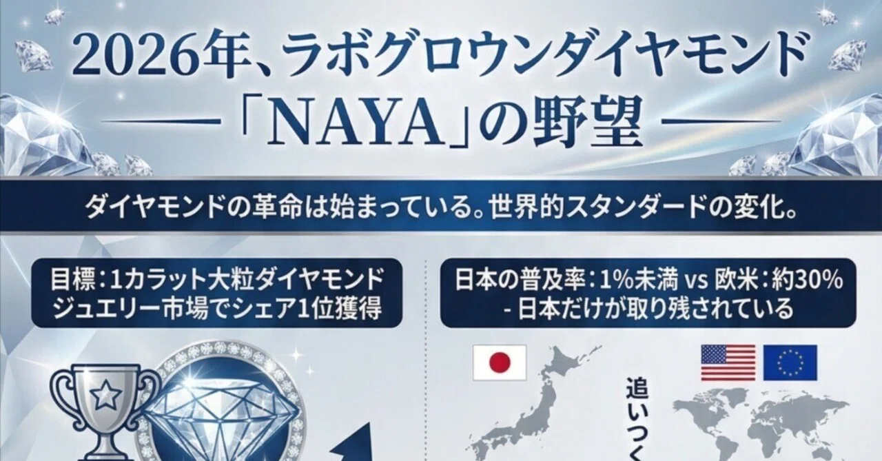 2026年、ラボグロウンダイヤモンド「NAYA」の野望｜nayadia ラボダイヤ