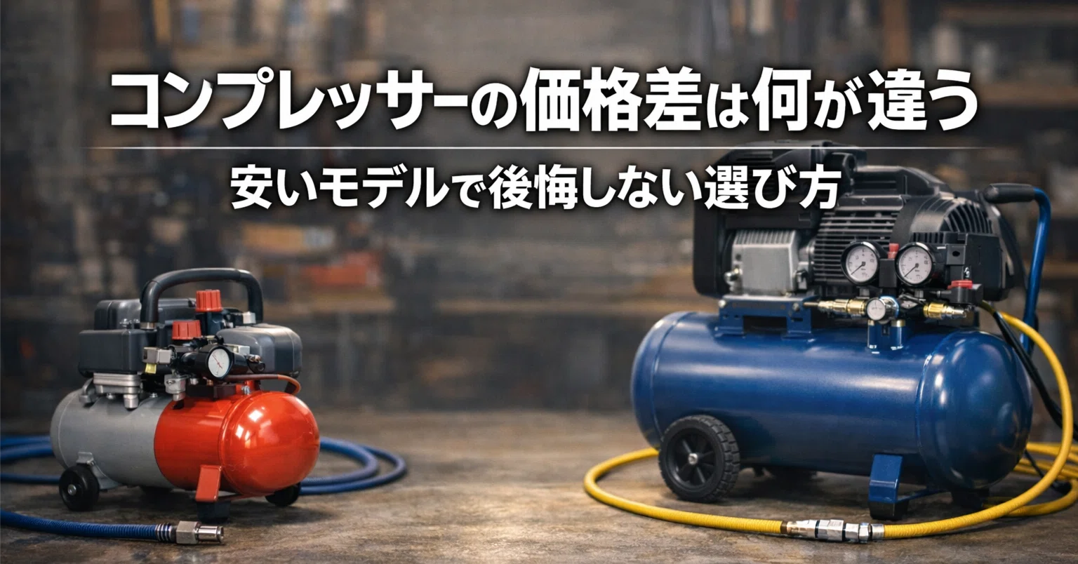 コンプレッサーの価格差は何が違う、安いモデルで後悔しない選び方 
