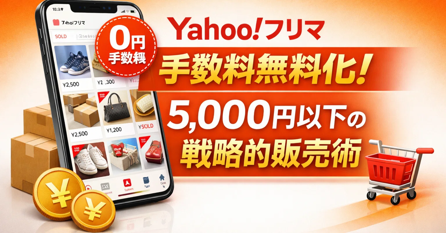 2026年最新】Yahoo!フリマが手数料無料化へ！物販プレイヤーが今すぐ 