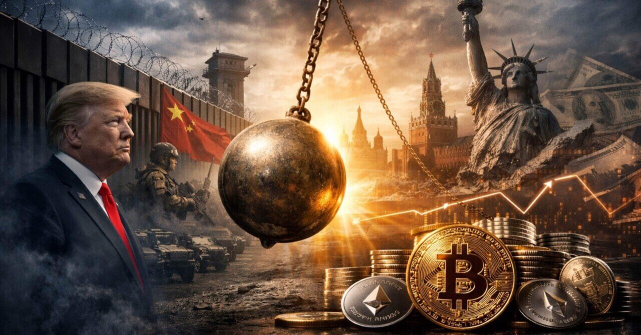 歴史の振り子が揺れる：ナショナリズムの頂点、ドル覇権の衰退、そして暗号資産の台頭｜しげ