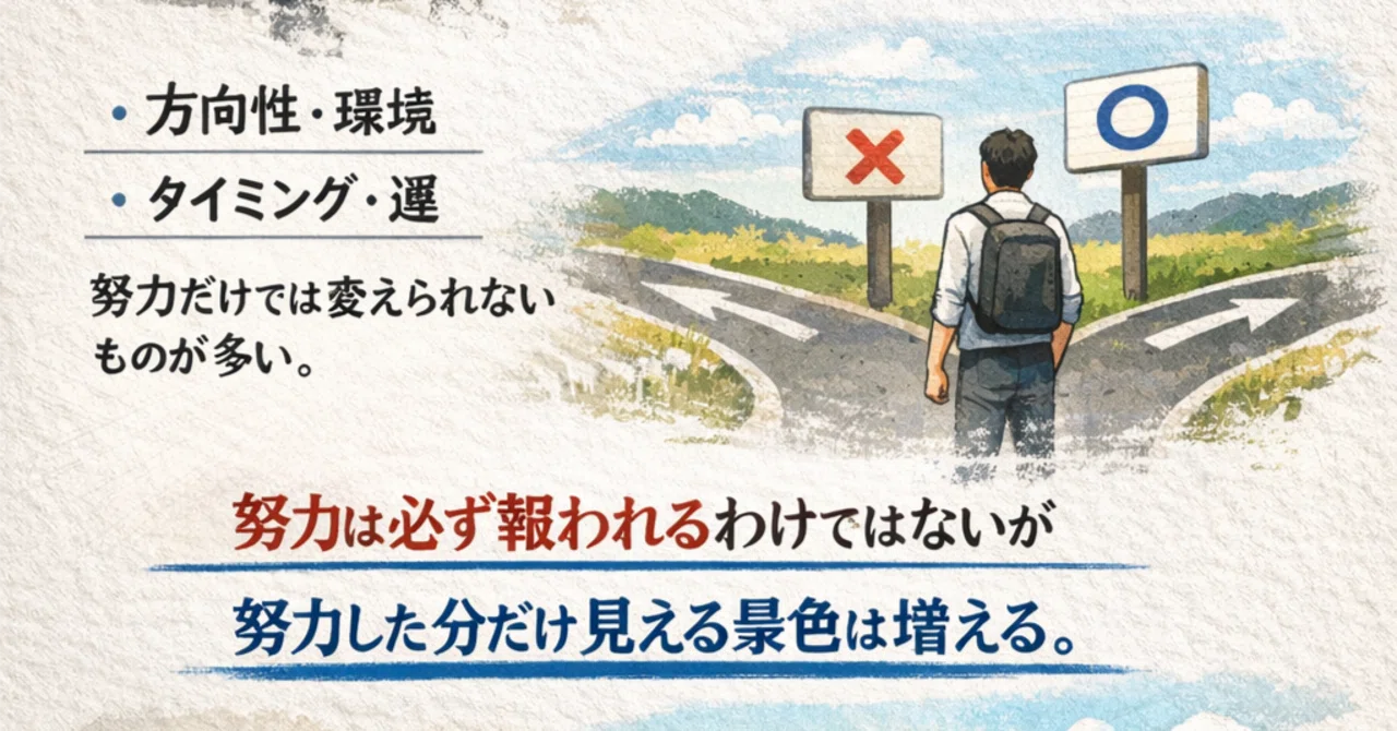 「努力は報われる」は間違い｜Oyakotetsu