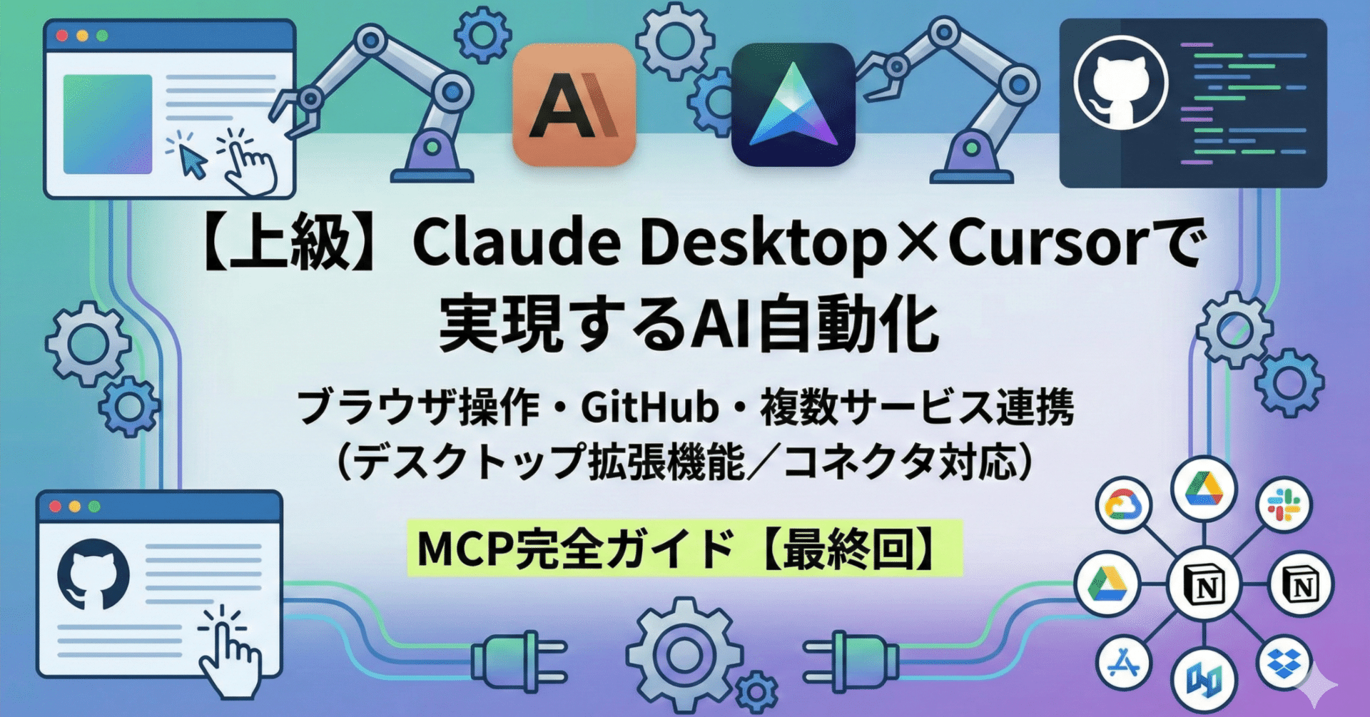 上級】Claude Desktop×Cursorで実現するAI自動化：ブラウザ操作