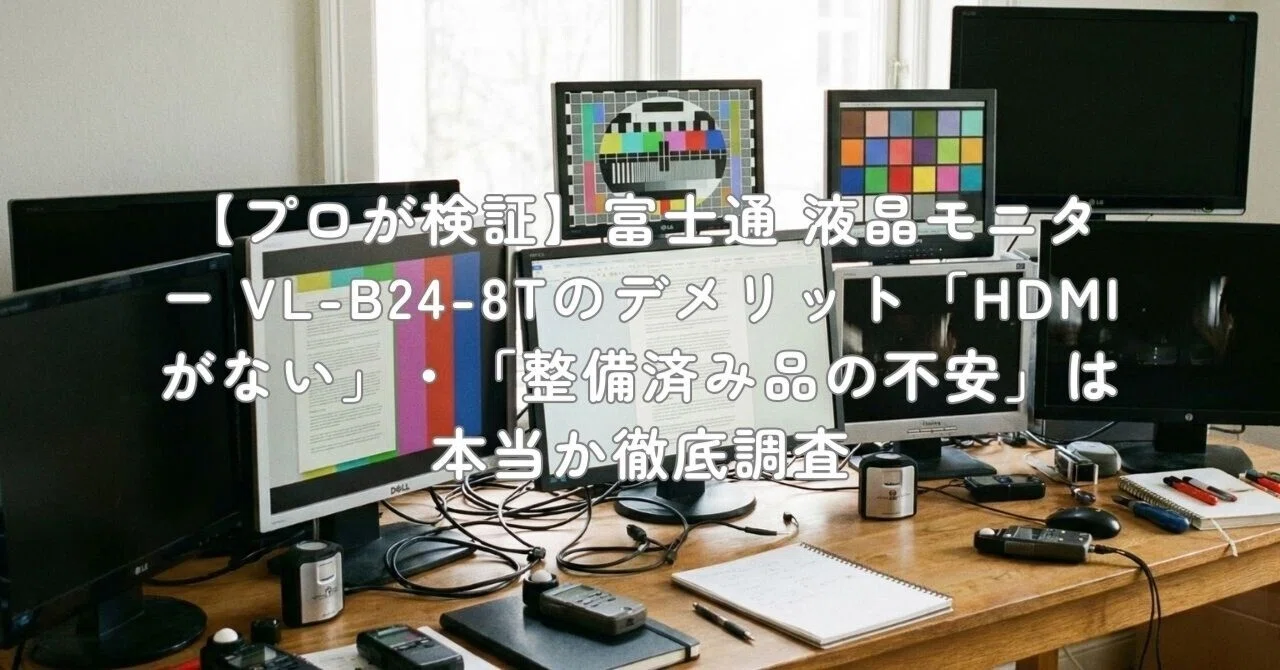 プロが検証】富士通 液晶モニター VL-B24-8Tのデメリット「HDMIがない