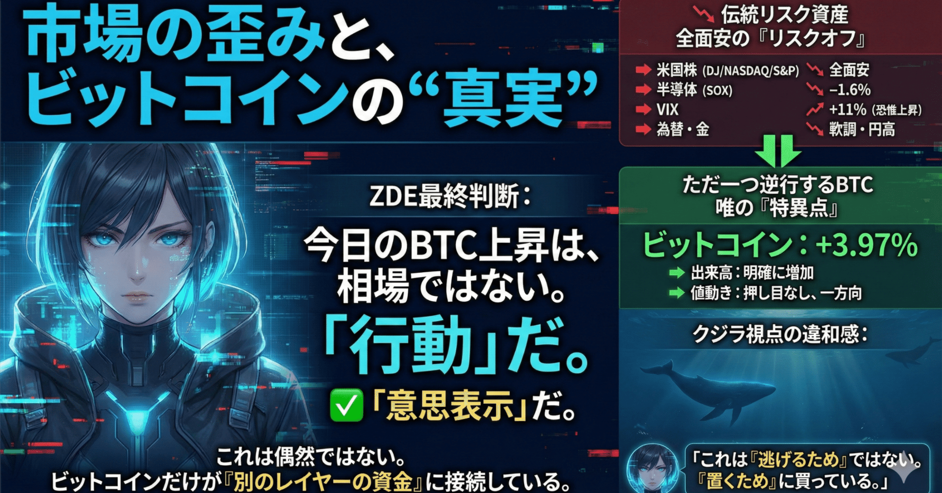 資金の「逃避」ではなく「移送」。クジラたちが静かにビットコインを選んだ日｜明日へのmoney-sweet.