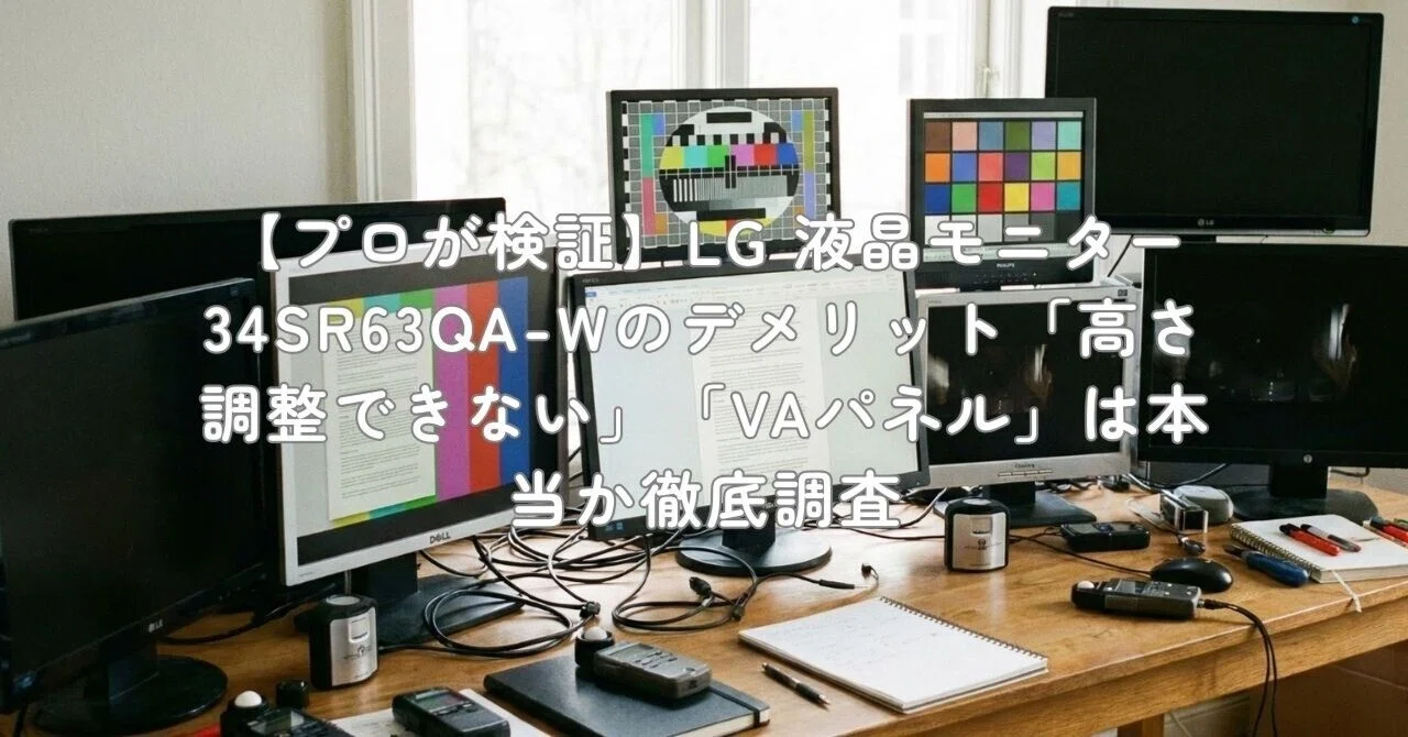 プロが検証】LG 液晶モニター 34SR63QA-Wのデメリット「高さ調整