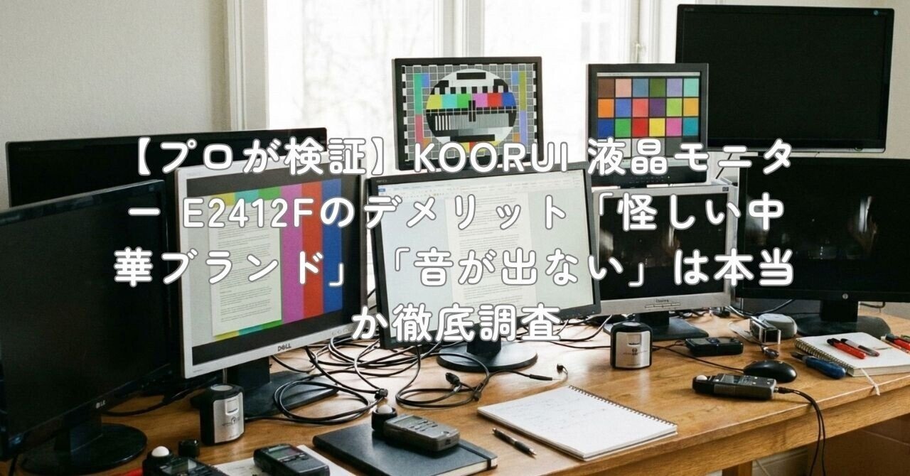プロが検証】KOORUI 液晶モニター E2412Fのデメリット「怪しい中華