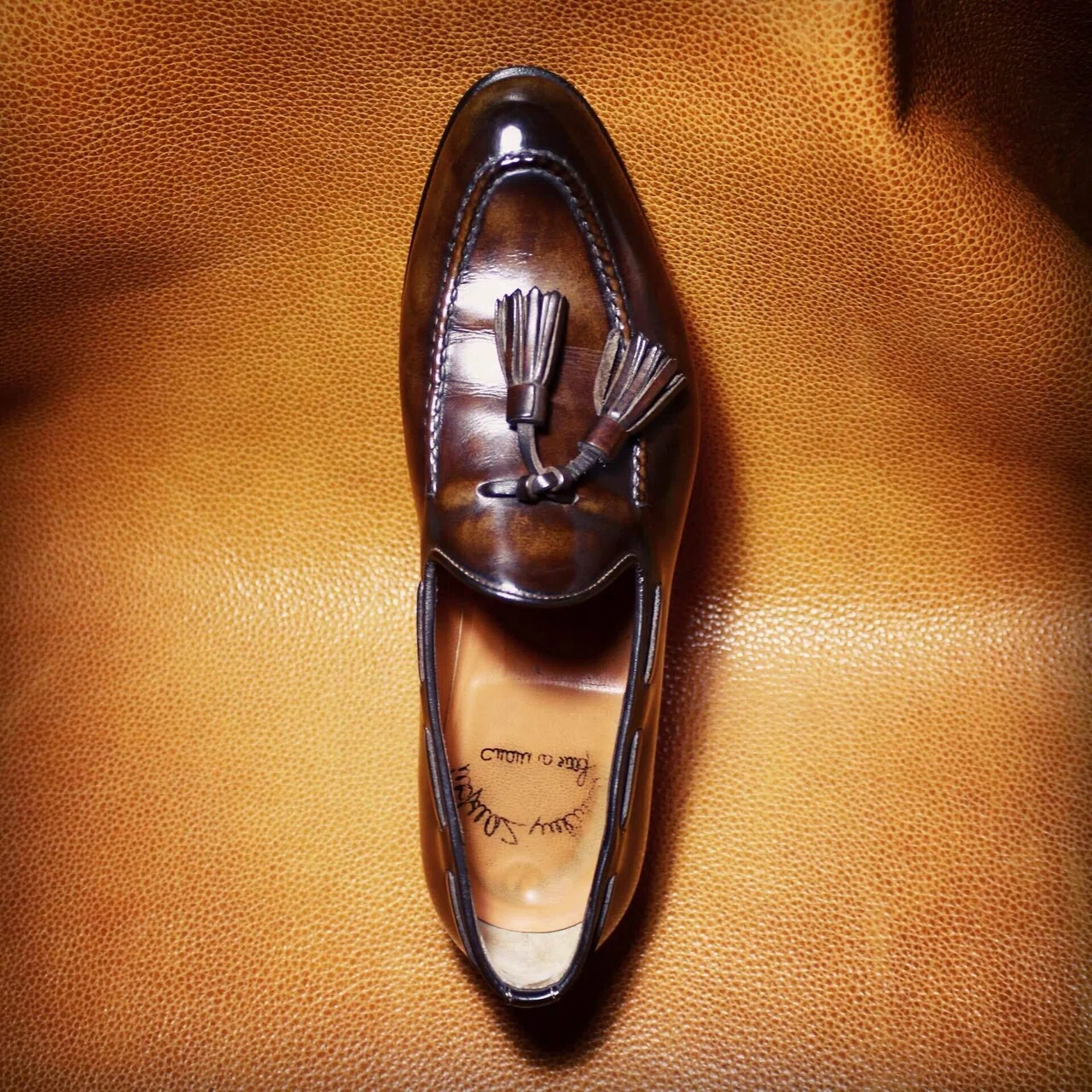 Santoni タッセルローファー｜りんりん