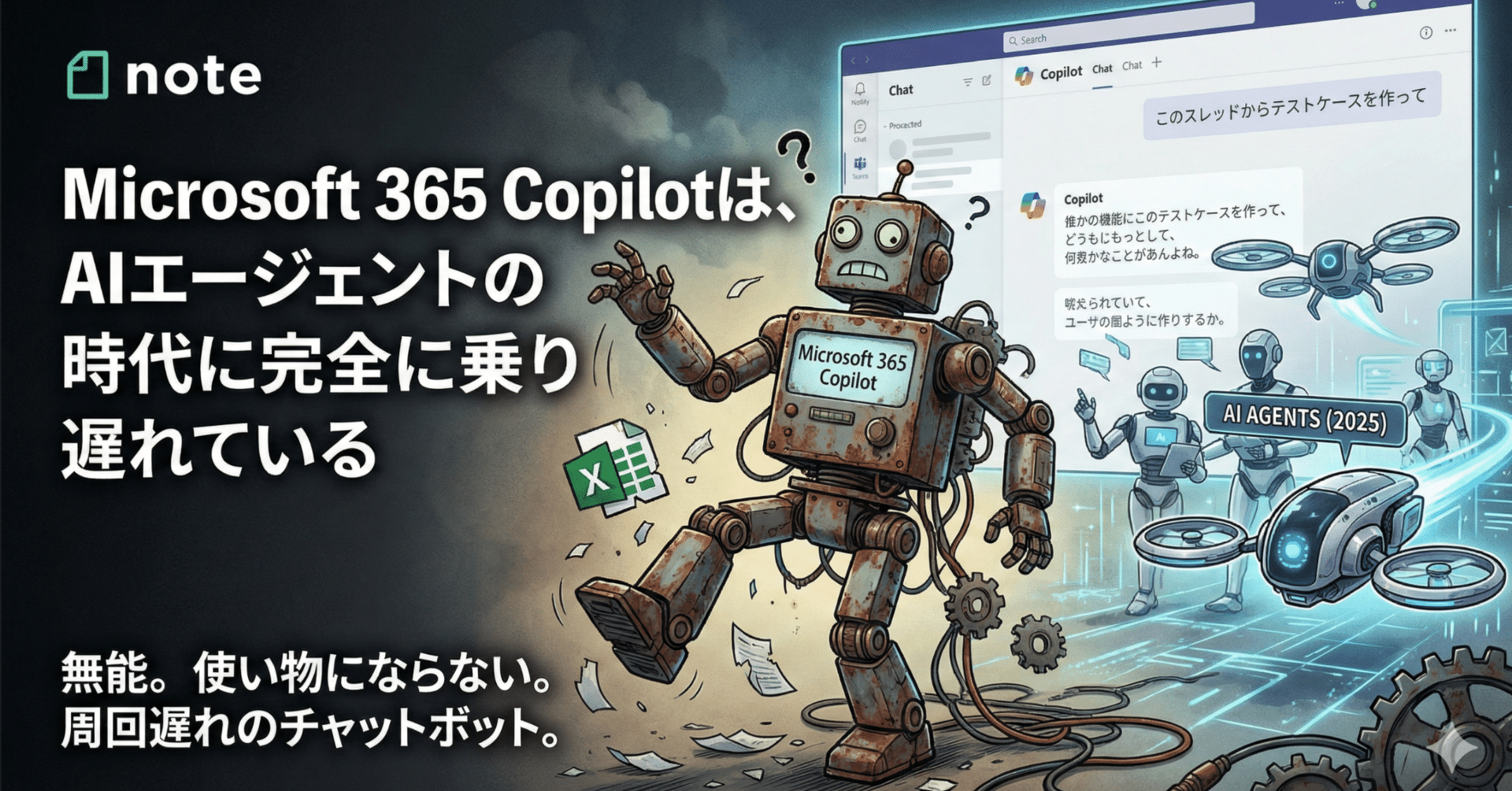 Microsoft 356のCopilotは、AIエージェントの時代に完全に乗り遅れて