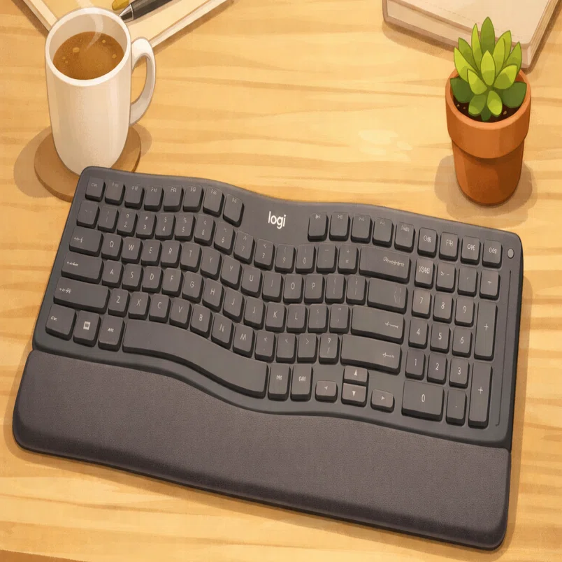 Logicool WAVE KEYS K820】体験談】肩こり解消の救世主！「普通の