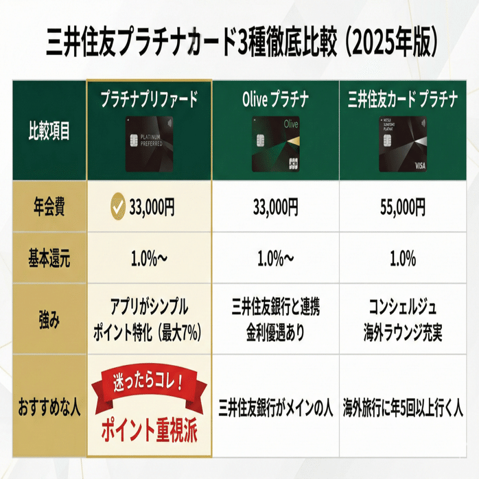 2026年版】年収400万でも三井住友プラチナプリファードで元は取れる？3種比較と損益分岐点を解説｜たなやん｜Vポイントびより【FP解説】