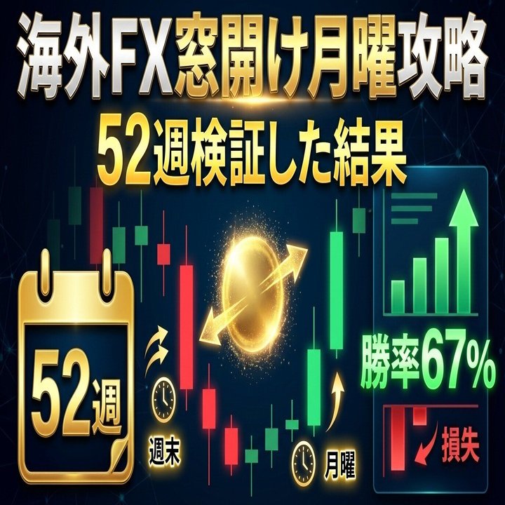 海外FX窓開け月曜攻略を52週検証した結果と具体的数値｜ GlobalFX【XM】