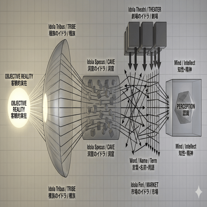 思考ツール】真実が「思い込み」に変わるまで。ベーコンの『4つのイドラ』を空間構造化してみた｜スタジオ空間 | StudioKukan