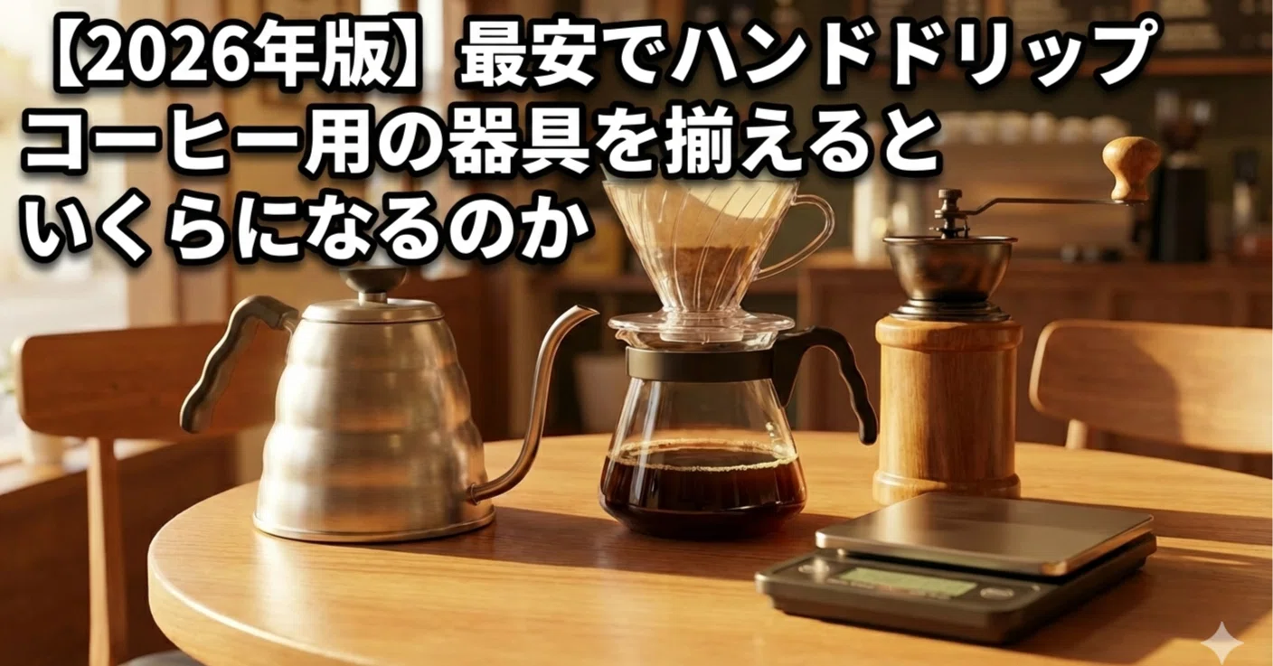 2026年版】最安でハンドドリップコーヒー用の器具を揃えるといくらに 