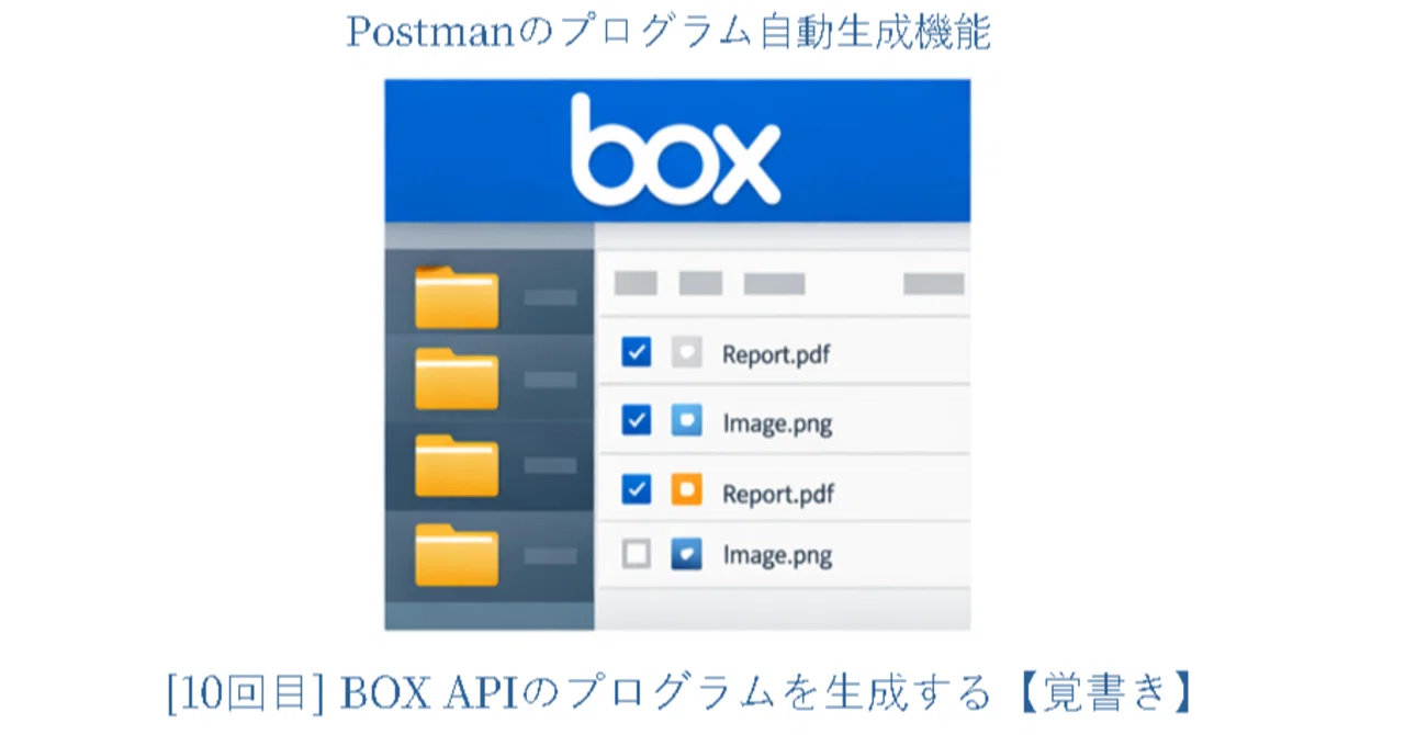 【業務で役立つBOX API】(10回目)Postmanのプログラム自動生成機能でBOX APIのプログラムを生成する。【覚書き】|こさじいっぱい