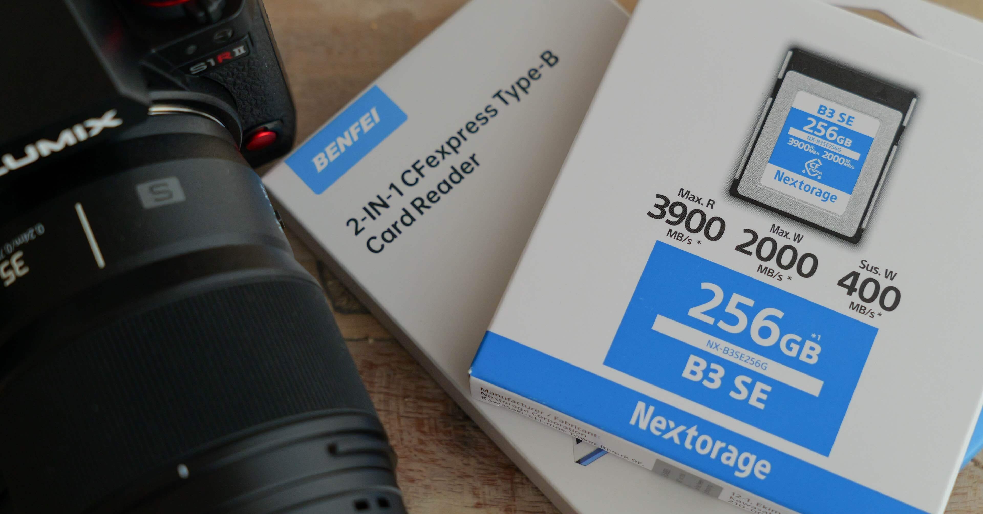 LUMIX S1RII用 Nextorage CFexpress 4.0 Type B 256GB & BENFEI カード