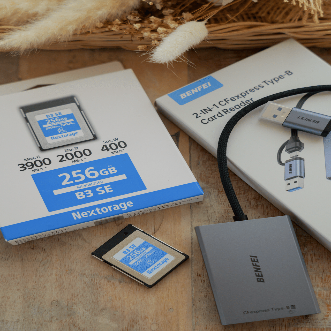 LUMIX S1RII用 Nextorage CFexpress 4.0 Type B 256GB & BENFEI カード