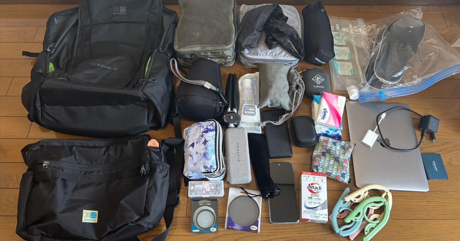 バックパック一つで海外撮影旅をする持ち物をみせます【機内持ち込み可
