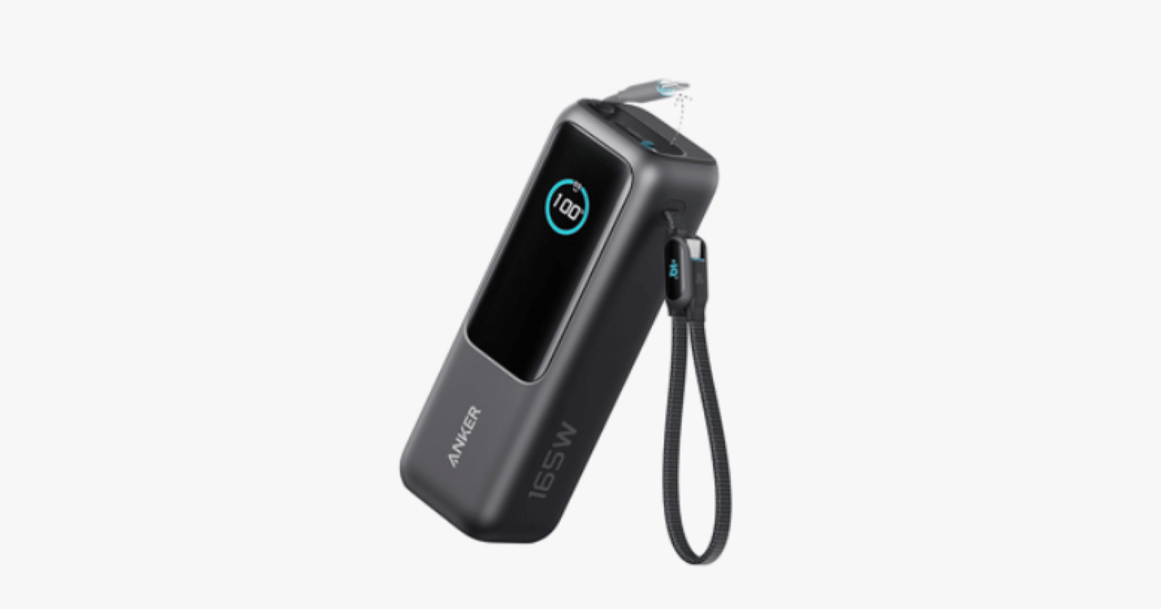 Anker Power Bank（25000mAh／巻取り式USB-C内蔵・165W）｜おうちで