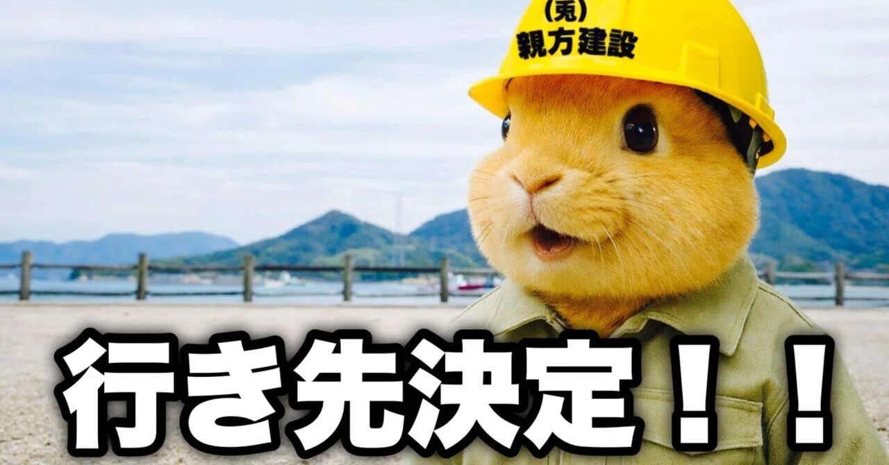 親方建設、社員旅行が決まりました。行き先は“うさぎの島”｜うさ男