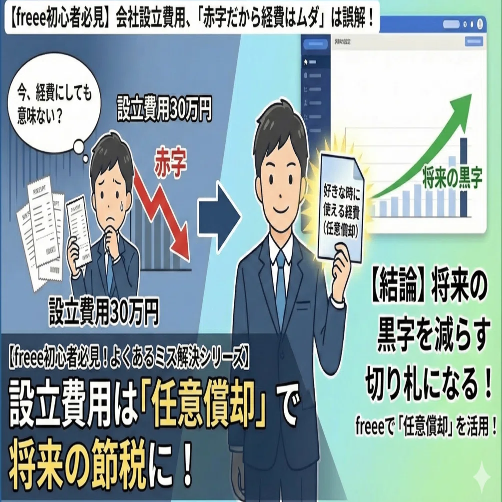 会社設立にかかった費用、「今年は赤字だから経費にしても意味ない」っ