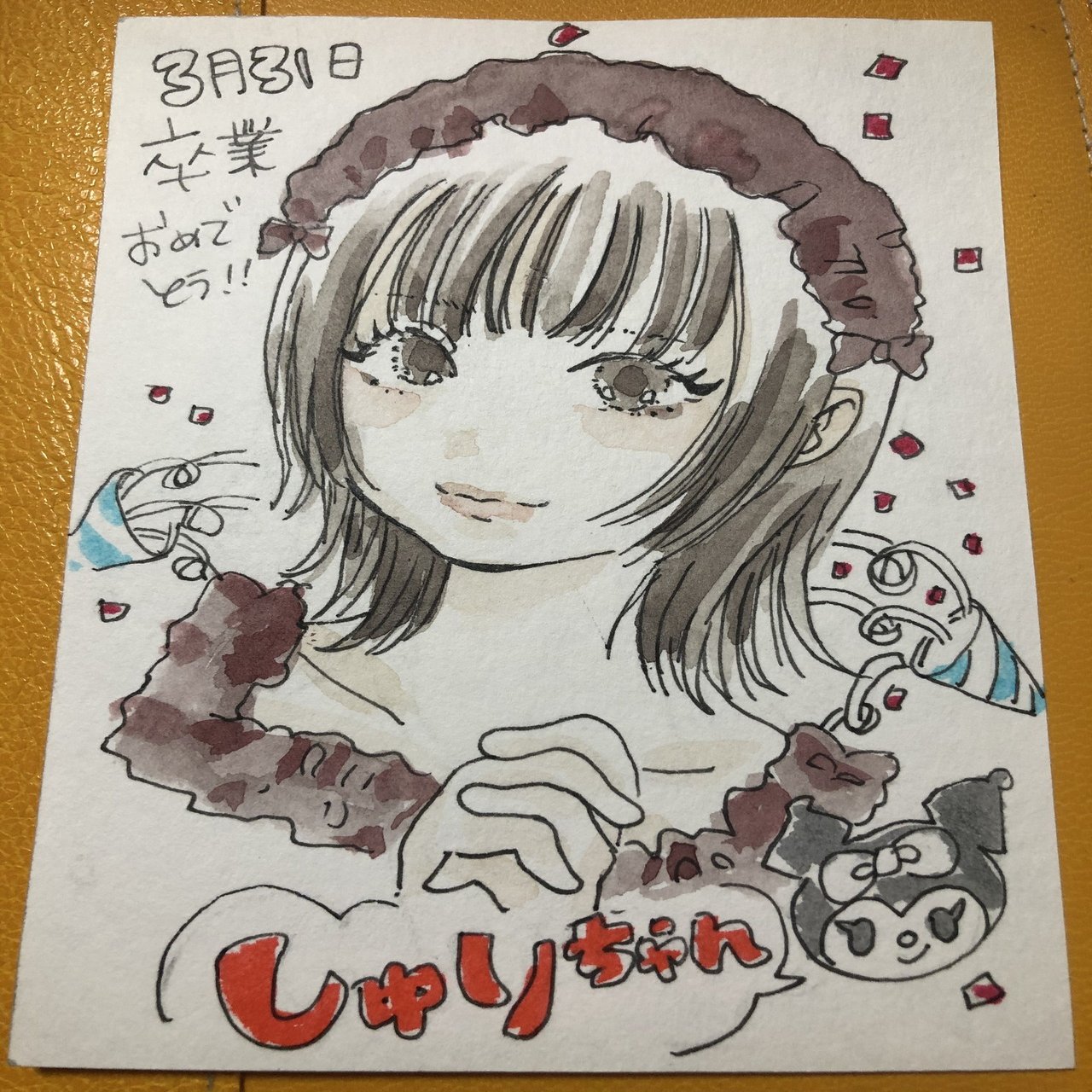 メイドさんの似顔絵｜桃太郎