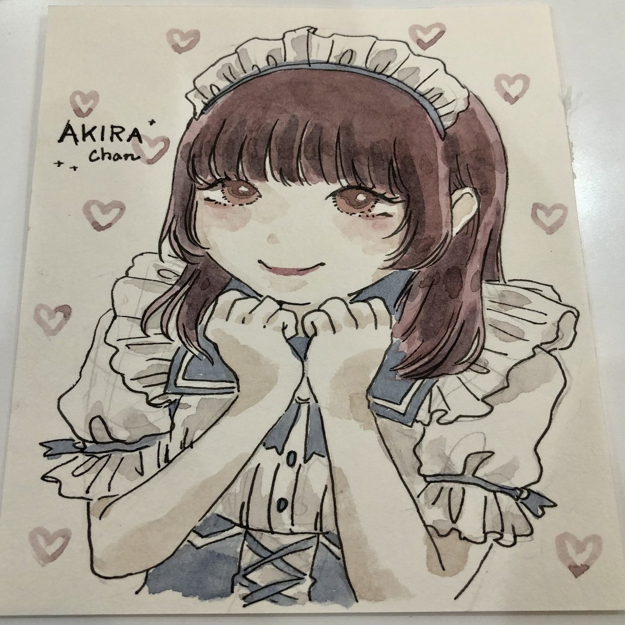 メイドさんの似顔絵｜桃太郎