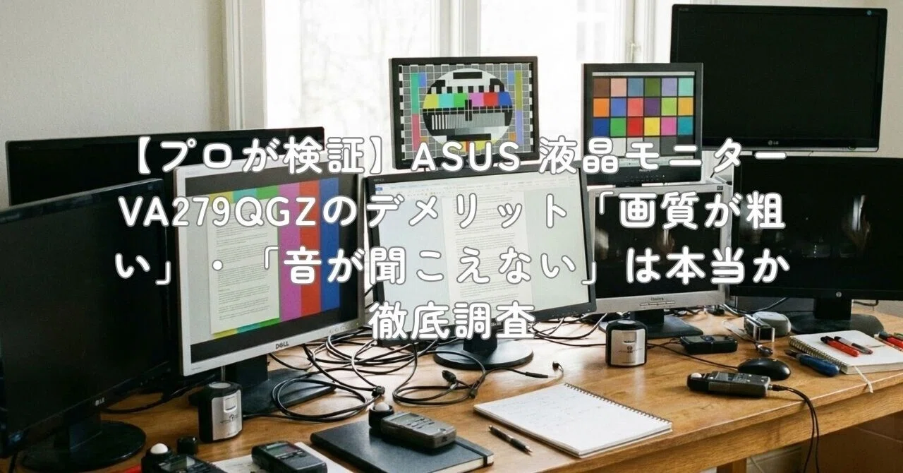 プロが検証】ASUS 液晶モニター VA279QGZのデメリット「画質が粗い