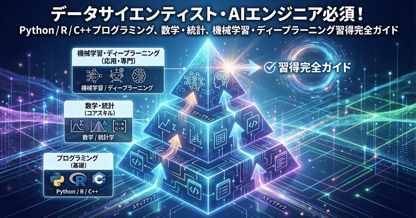 データサイエンティスト・AIエンジニア必須！Python/R/C++