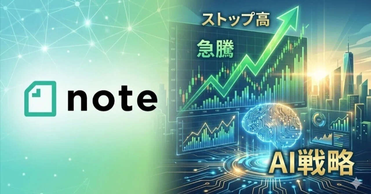 noteが「AI日本代表」に？株価急上昇の理由と、私が100株をガチホする