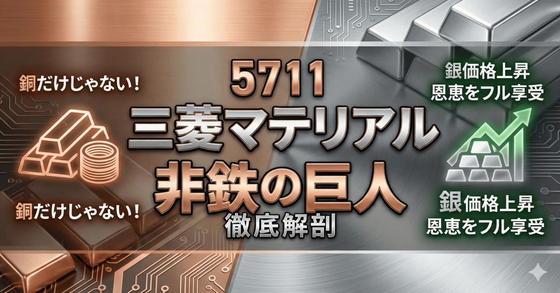 5711 三菱マテリアル】銅だけじゃない！銀価格上昇の恩恵をフル享受する「非鉄の巨人」を徹底解剖｜日本個別株デューデリジェンスセンター