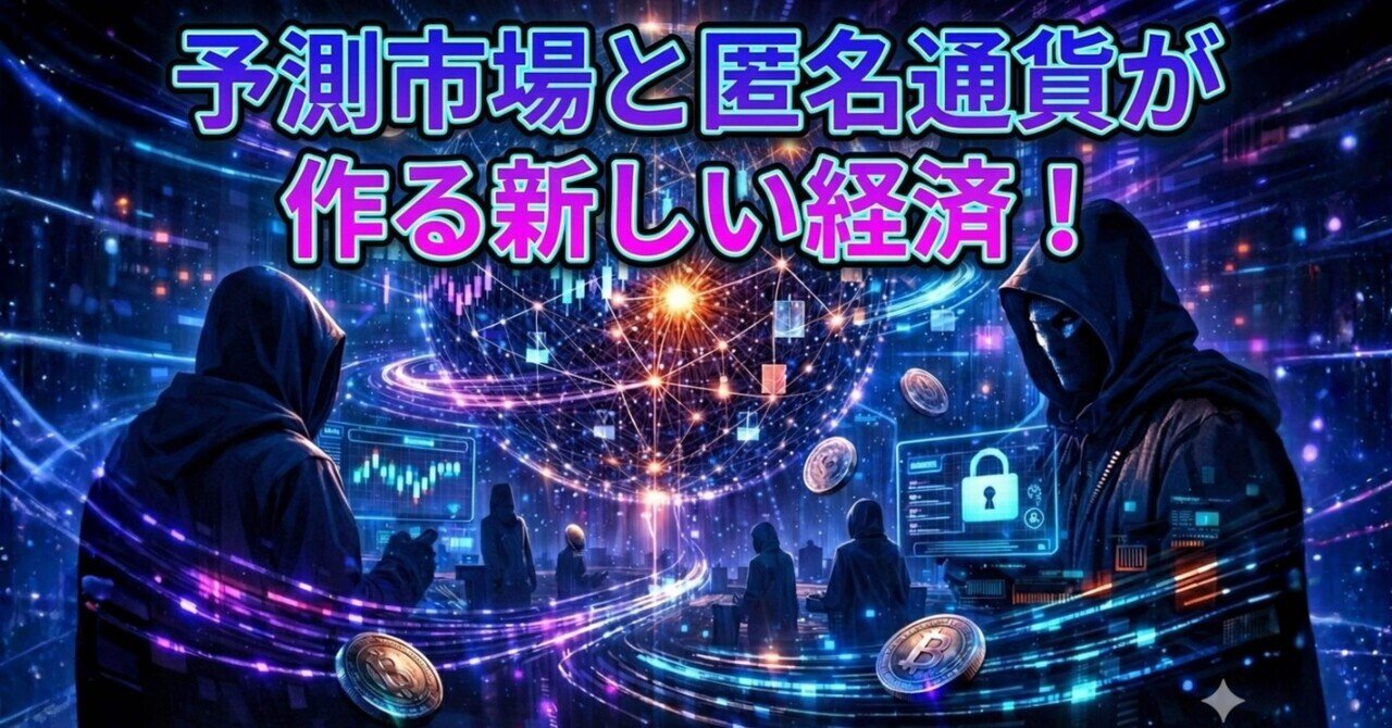 有料級／注目せよ！】ビットコインの次に来る思想｜予測市場と匿名通貨が作る新しい経済！｜CryptoDonくん | 仮想通貨NOTE
