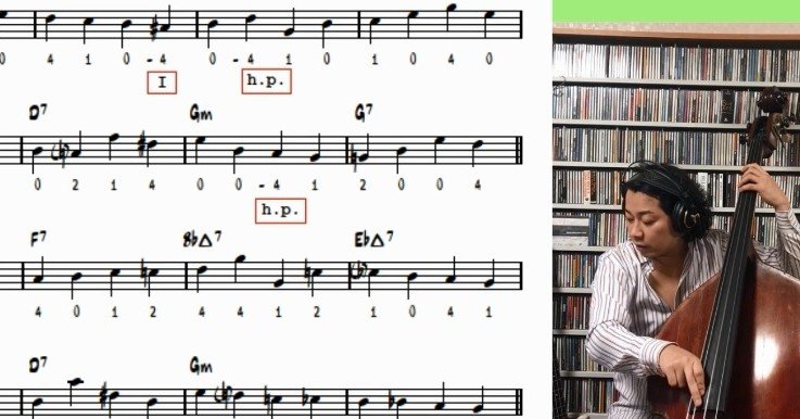 枯葉 Autumn Leaves を題材としたジャズウォーキングベースラインの構築法と奏法の解説 Satsukionbass Note