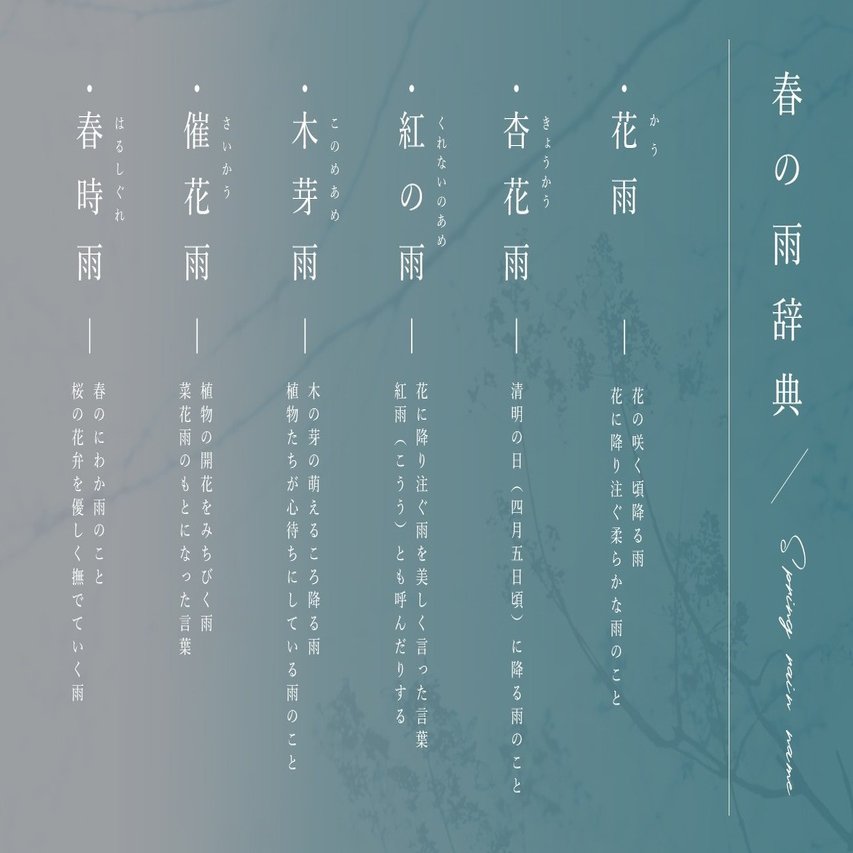 言葉と写真 4月に出会った美しい日本語と和語たち 古性のち Note