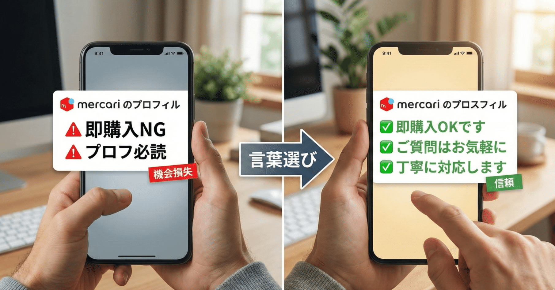 その一言が命取り。「即購入NG」「プロフ必読」は書くべき？メルカリ