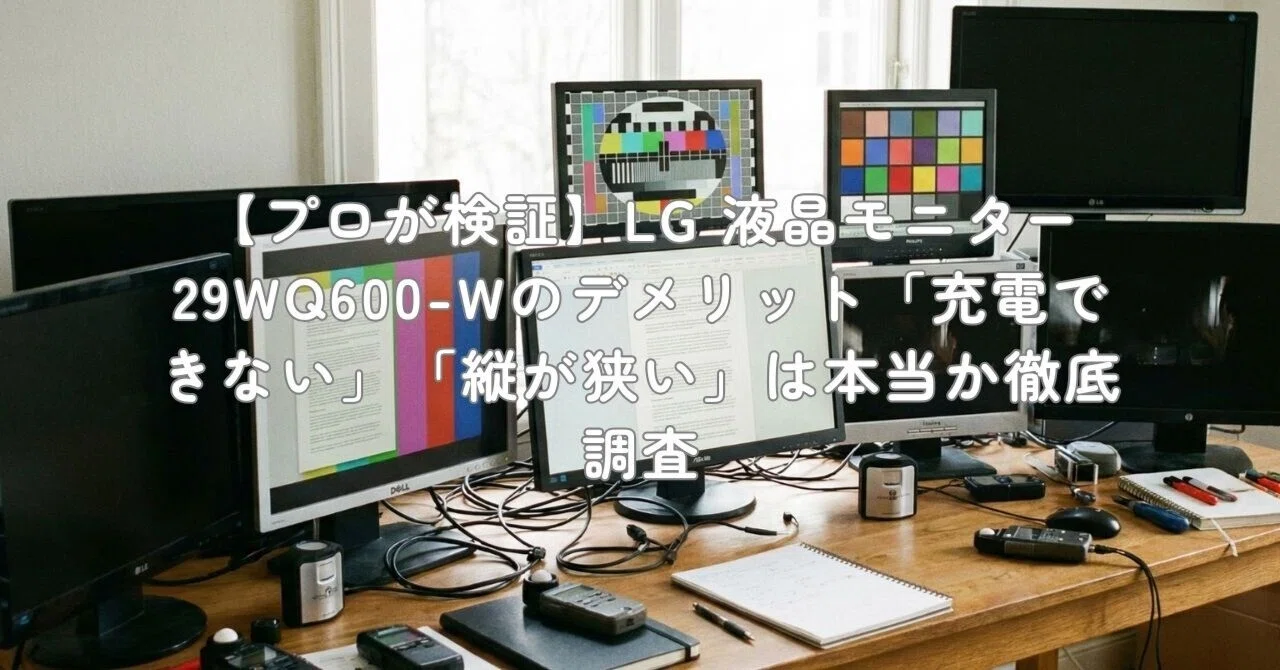 プロが検証】LG 液晶モニター 29WQ600-Wのデメリット「充電できない
