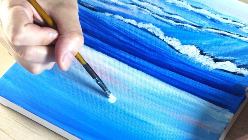 アクリル絵の具を使用した夕暮れと海の描き方 初心者が簡単に絵を描く方法 Junya Art Note
