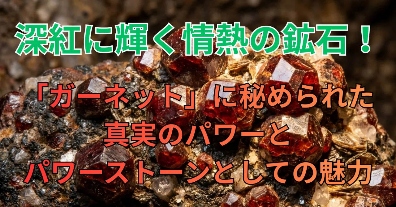 ガーネット」鉱石のパワーは運気まで引き寄せる！？鉱石・宝石について 