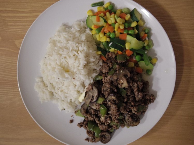 2016/02/05 Mince&Vegetable&Rice and Rice(肉そぼろと野菜とコメとコメ)