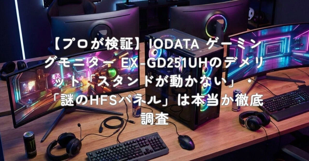 プロが検証】IODATA ゲーミングモニター EX-GD251UHのデメリット
