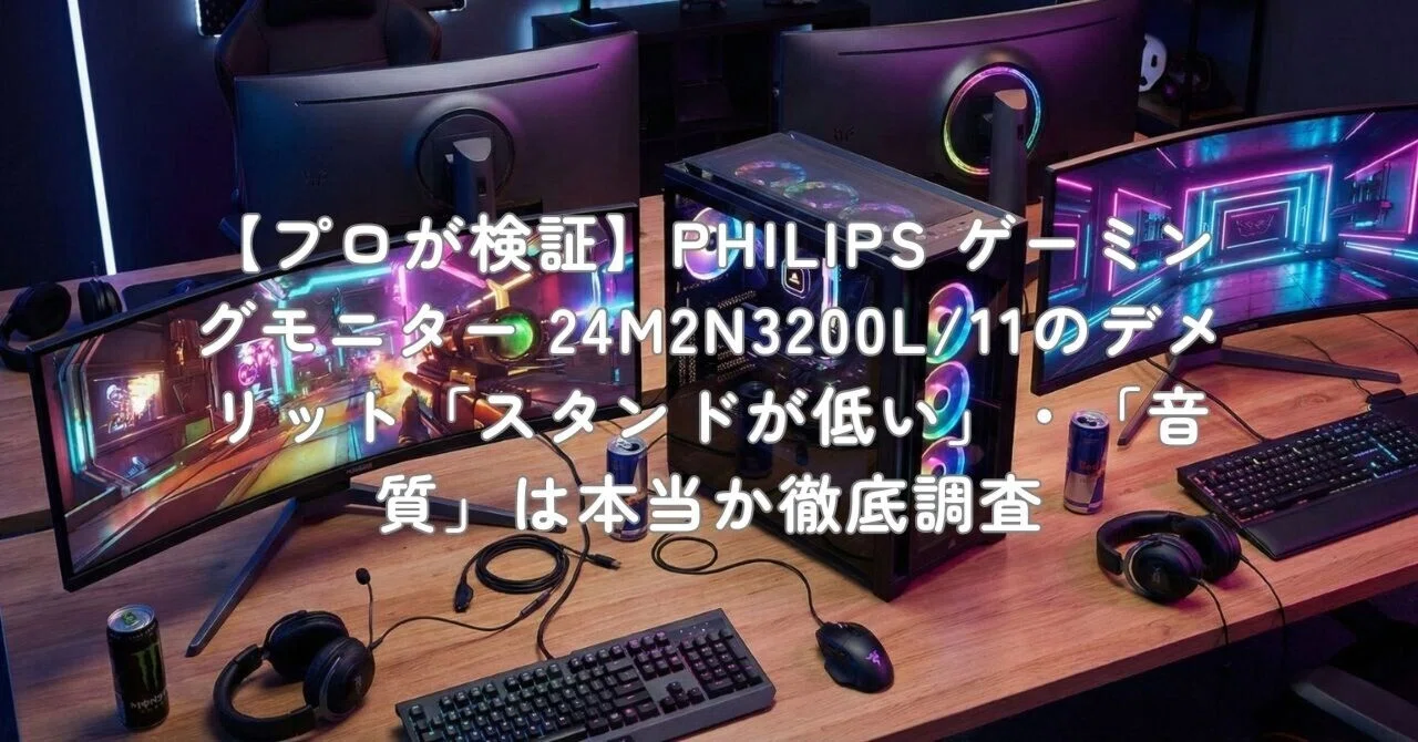 プロが検証】PHILIPS ゲーミングモニター 24M2N3200L/11のデメリット