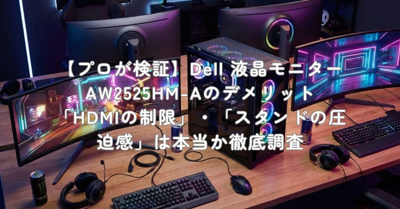 プロが検証】Dell 液晶モニター AW2525HM-Aのデメリット「HDMIの制限