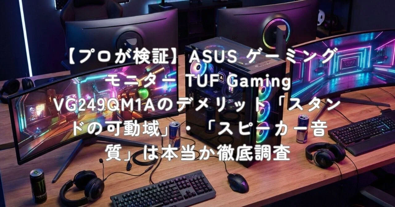 プロが検証】ASUS ゲーミングモニター TUF Gaming VG249QM1Aの
