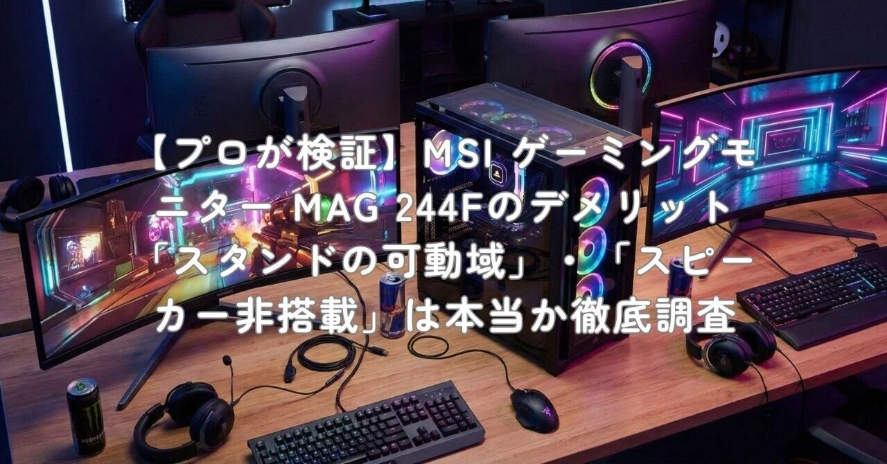 プロが検証】MSI ゲーミングモニター MAG 244Fのデメリット「スタンド