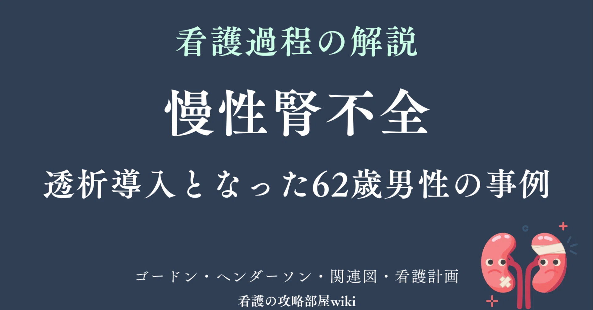 看護過程の解説【慢性腎不全‐透析導入となった62歳男性の事例