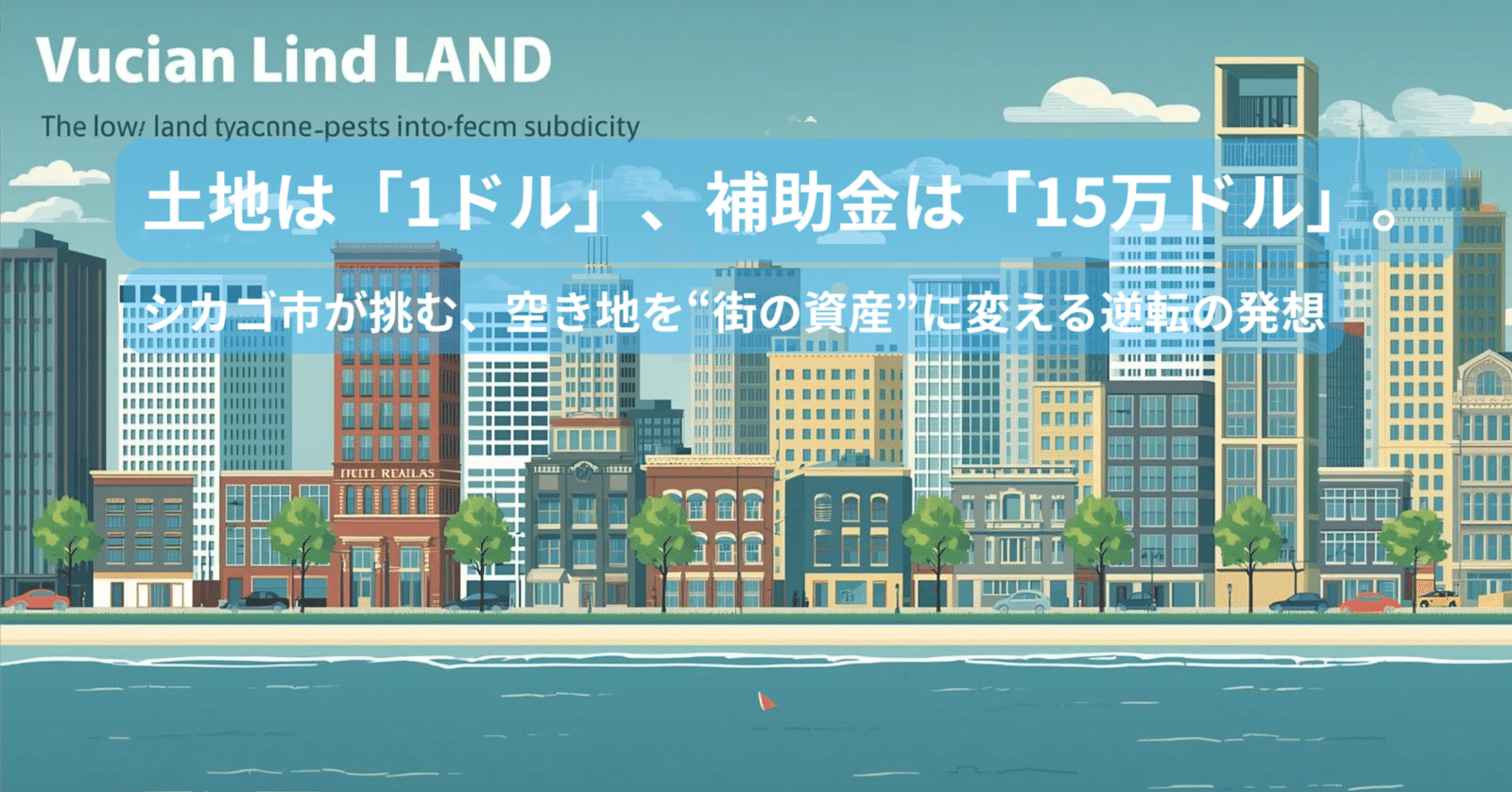 土地は「1ドル」、補助金は「15万ドル」。シカゴ市が挑む、空き地を“街の資産”に変える逆転の発想｜まほ｜不動産デスク