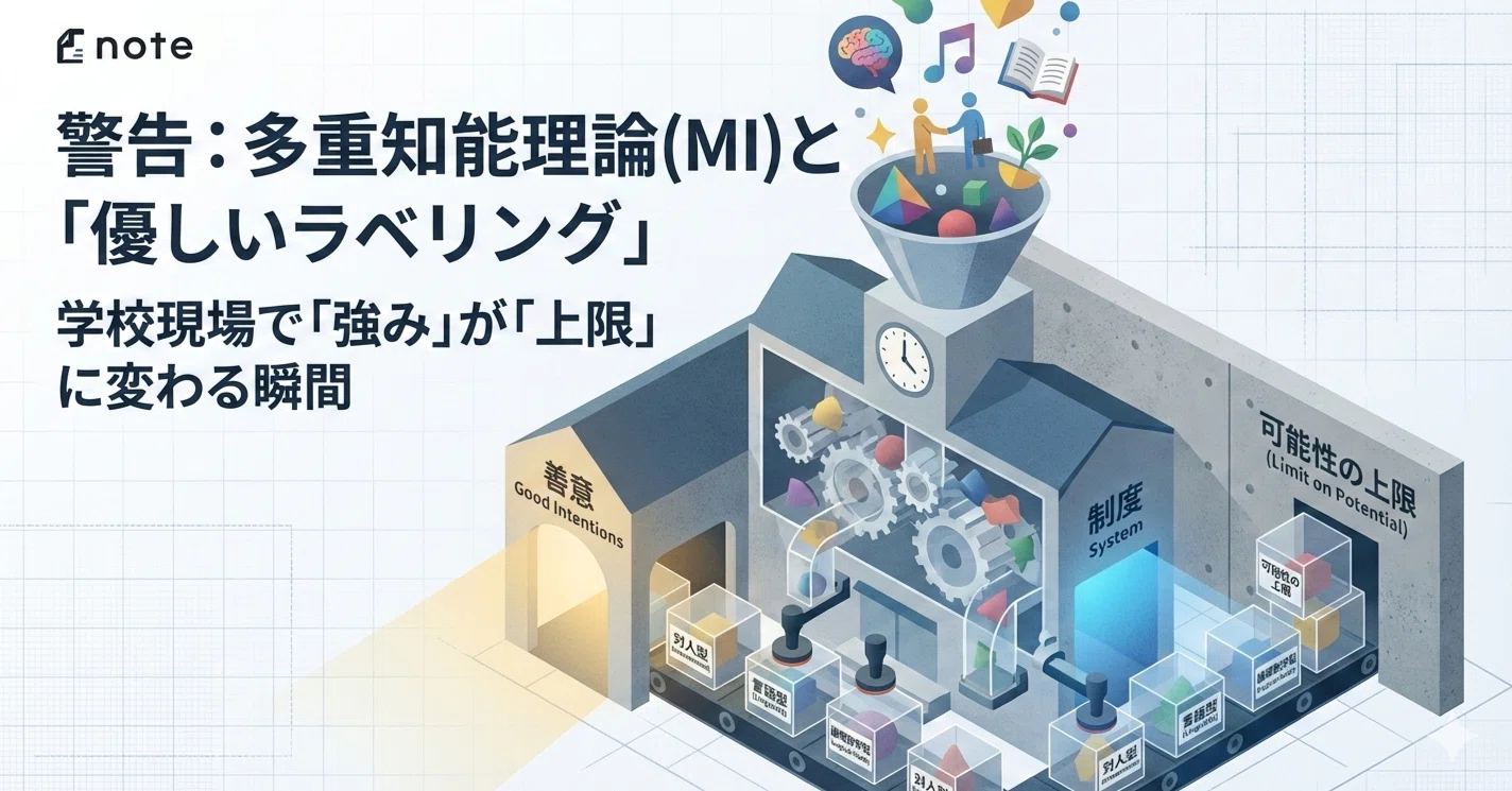 多重知能理論(MI)は、学校現場で「優しいラベリング」の暴力装置になり