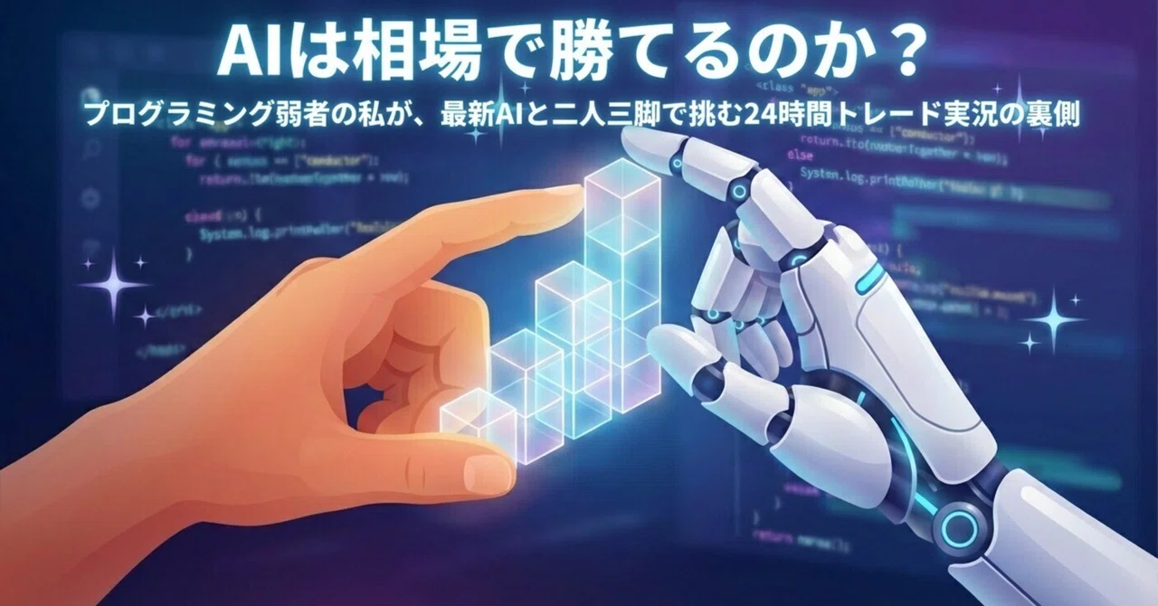 「AIは相場で勝てるのか？」プログラミング弱者の私が、最新AIと二人三脚で挑む24時間トレード実況の裏側｜Tact