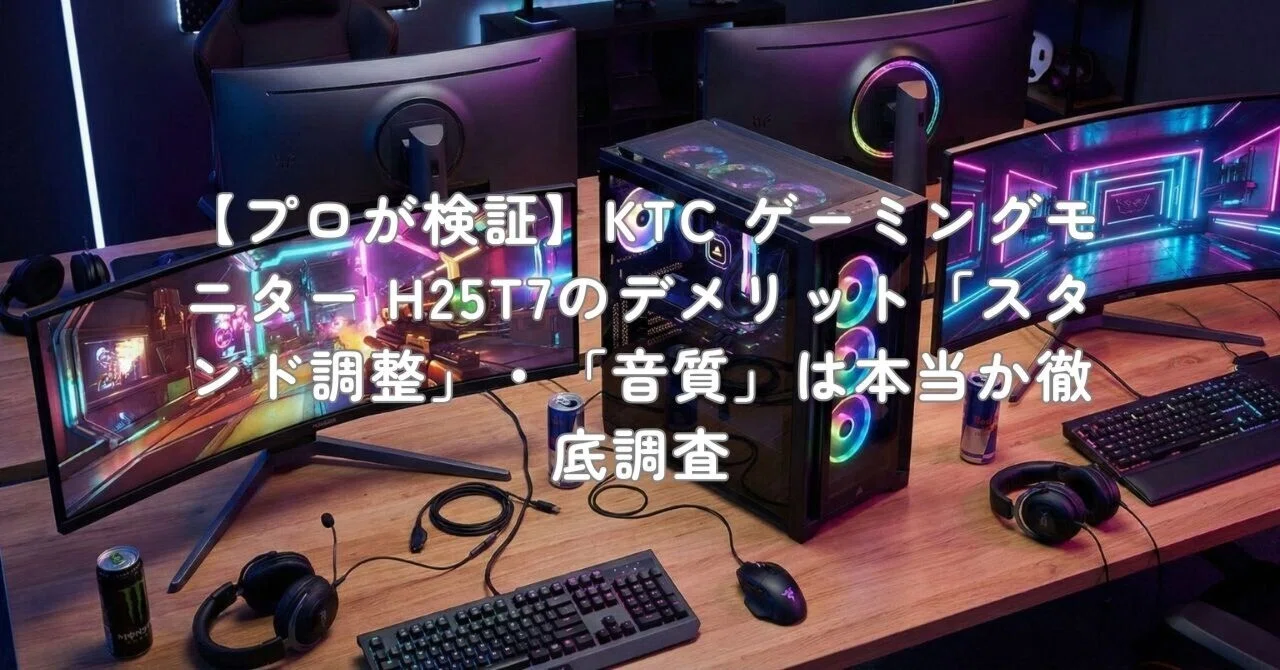 プロが検証】KTC ゲーミングモニター H25T7のデメリット「スタンド調整