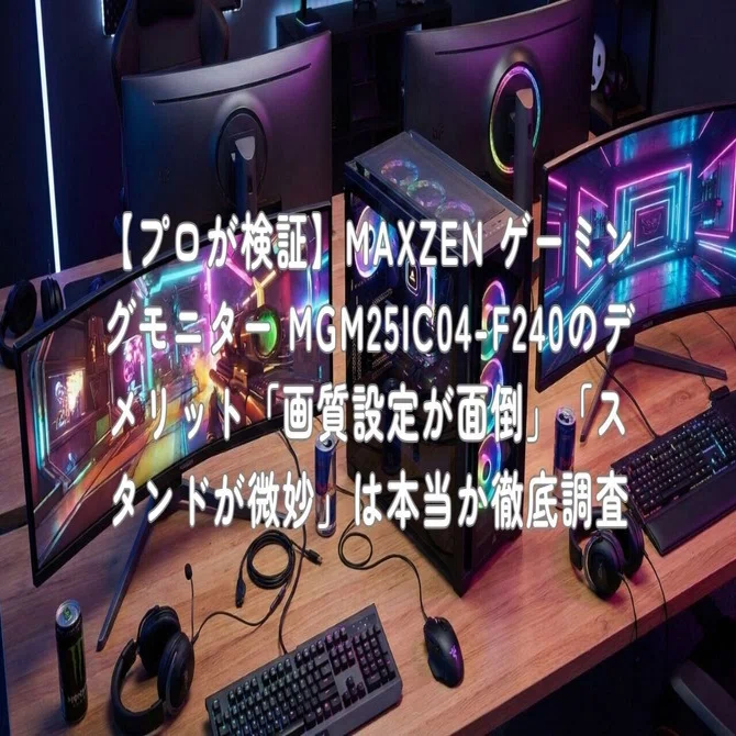 プロが検証】MAXZEN ゲーミングモニター MGM25IC04-F240のデメリット