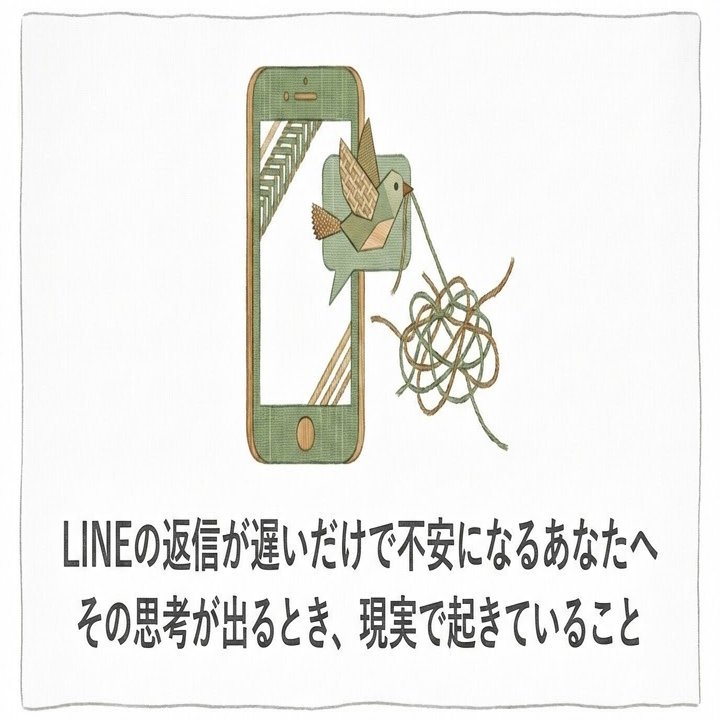 LINEの返信が遅いだけで不安になるあなたへ －その思考が出るとき